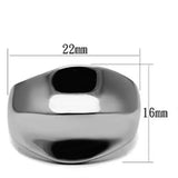 TK397 - High polished (no plating) Stainless Steel Ring with No Stone - Alamode - Flyclothing LLC
