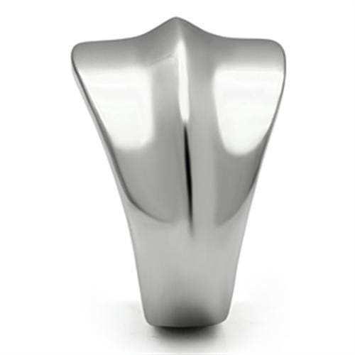 TK397 - High polished (no plating) Stainless Steel Ring with No Stone - Alamode - Flyclothing LLC
