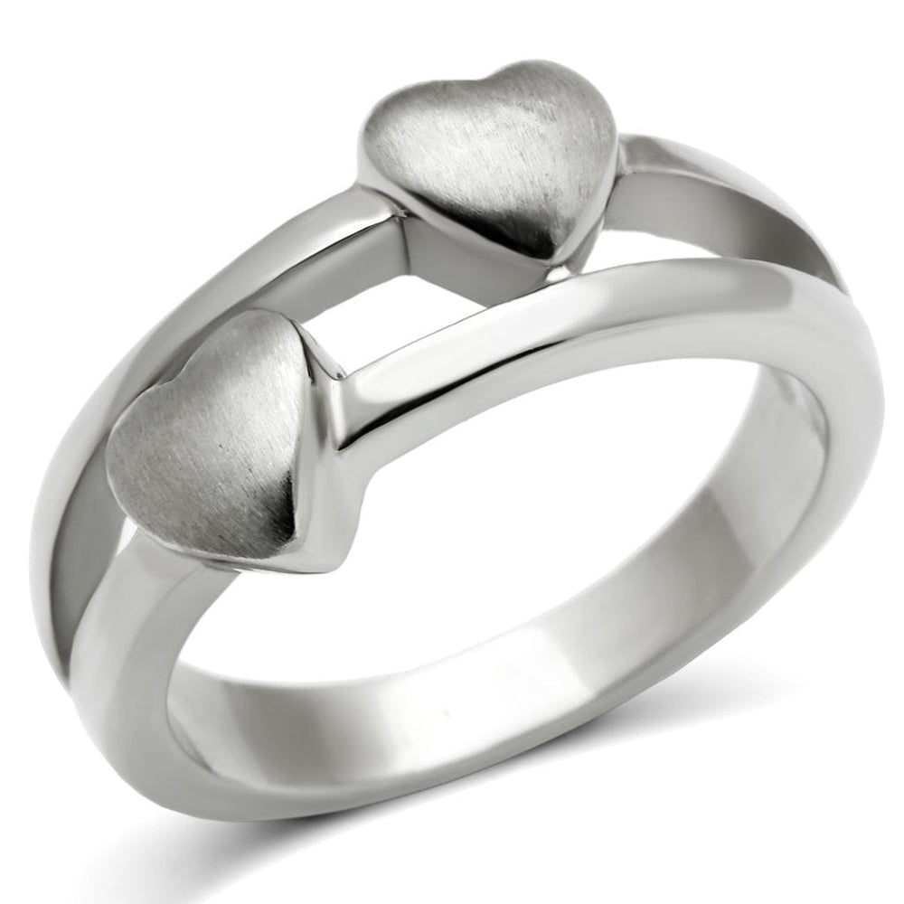 TK398 - High polished (no plating) Stainless Steel Ring with No Stone - Alamode