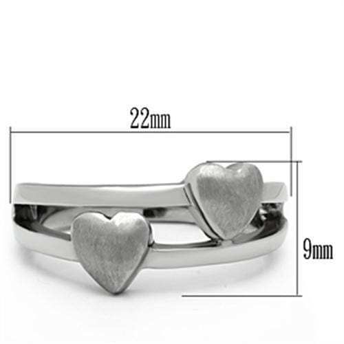 TK398 - High polished (no plating) Stainless Steel Ring with No Stone - Alamode - Flyclothing LLC