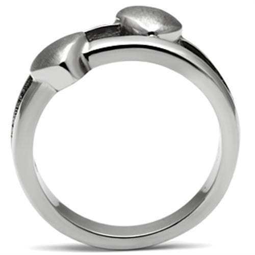 TK398 - High polished (no plating) Stainless Steel Ring with No Stone - Alamode - Flyclothing LLC