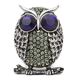 TK399 - High polished (no plating) Stainless Steel Ring with Top Grade Crystal in Amethyst - Alamode - Flyclothing LLC