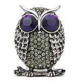 TK399 - High polished (no plating) Stainless Steel Ring with Top Grade Crystal  in Amethyst