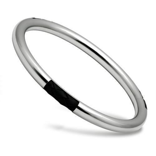 TK404 - High polished (no plating) Stainless Steel Bangle with No Stone - Alamode