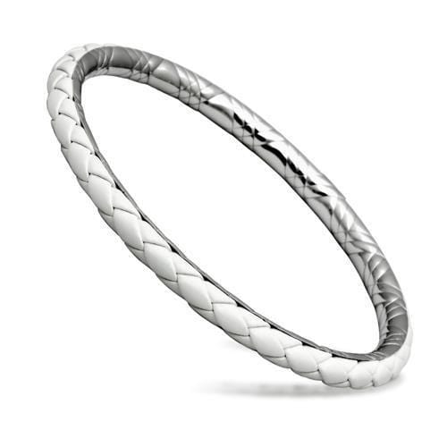 TK406 - High polished (no plating) Stainless Steel Bangle with No Stone - Alamode