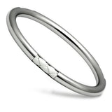 TK407 - High polished (no plating) Stainless Steel Bangle with No Stone - Alamode
