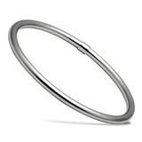 TK409 - High polished (no plating) Stainless Steel Bangle with No Stone - Alamode - Flyclothing LLC