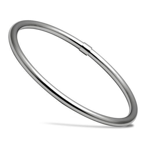 TK409 - High polished (no plating) Stainless Steel Bangle with No Stone - Alamode