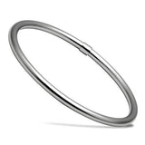 TK409 - High polished (no plating) Stainless Steel Bangle with No Stone - Alamode