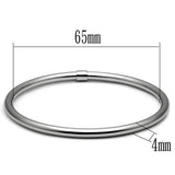 TK409 - High polished (no plating) Stainless Steel Bangle with No Stone - Alamode