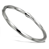 TK410 - High polished (no plating) Stainless Steel Bangle with No Stone - Alamode