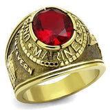 TK414703G - IP Gold(Ion Plating) Stainless Steel Ring with Synthetic Synthetic Glass in Siam - Alamode - Flyclothing LLC