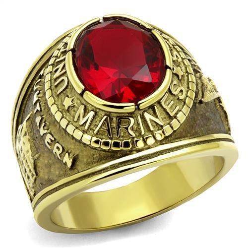 TK414703G - IP Gold(Ion Plating) Stainless Steel Ring with Synthetic Synthetic Glass in Siam - Alamode - Flyclothing LLC