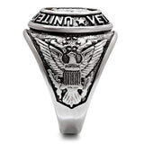 TK414704 - High polished (no plating) Stainless Steel Ring with Epoxy in Jet - Alamode - Flyclothing LLC