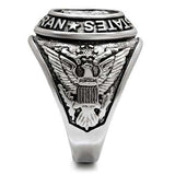 TK414704 - High polished (no plating) Stainless Steel Ring with Epoxy in Jet - Alamode - Flyclothing LLC