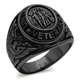 TK414704J - IP Black(Ion Plating) Stainless Steel Ring with Epoxy in Jet - Alamode - Flyclothing LLC