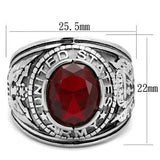 TK414706 - High-Polished Stainless Steel Ring with Synthetic Synthetic Glass in Siam - Alamode - Flyclothing LLC