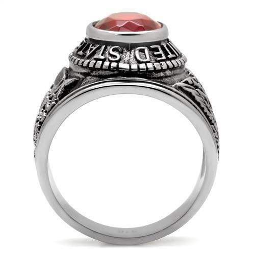 TK414706 - High-Polished Stainless Steel Ring with Synthetic Synthetic Glass in Siam - Alamode - Flyclothing LLC