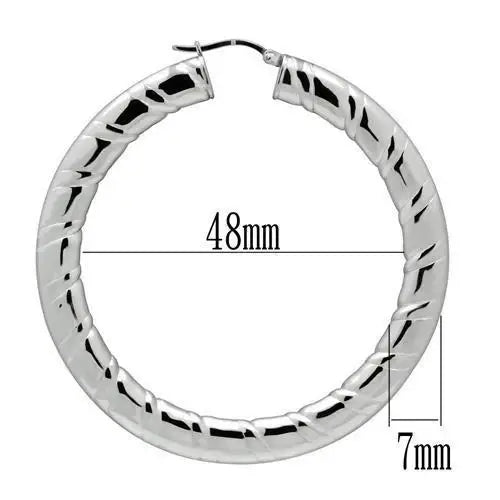 TK415 - High polished (no plating) Stainless Steel Earrings with No Stone - Alamode - Flyclothing LLC