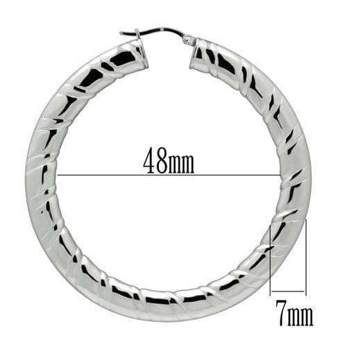 TK415 - High polished (no plating) Stainless Steel Earrings with No Stone - Alamode - Flyclothing LLC