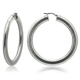 TK417 - High polished (no plating) Stainless Steel Earrings with No Stone - Alamode - Flyclothing LLC