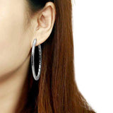 TK418 - High polished (no plating) Stainless Steel Earrings with No Stone - Alamode - Flyclothing LLC