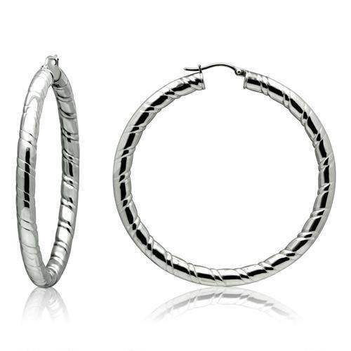 TK419 - High polished (no plating) Stainless Steel Earrings with No Stone - Alamode - Flyclothing LLC