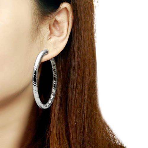 TK419 - High polished (no plating) Stainless Steel Earrings with No Stone - Alamode - Flyclothing LLC