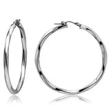 TK420 - High polished (no plating) Stainless Steel Earrings with No Stone - Alamode - Flyclothing LLC