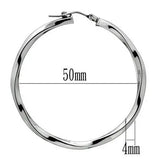 TK420 - High polished (no plating) Stainless Steel Earrings with No Stone - Alamode - Flyclothing LLC