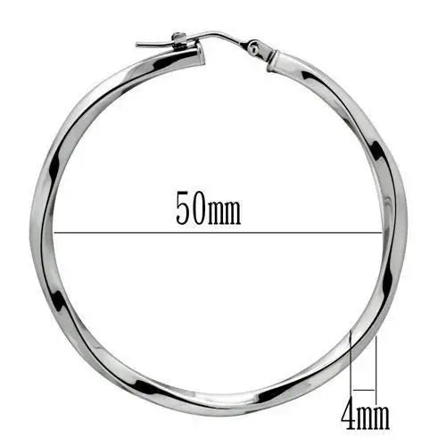 TK420 - High polished (no plating) Stainless Steel Earrings with No Stone - Alamode - Flyclothing LLC