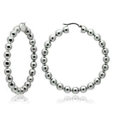 TK421 - High polished (no plating) Stainless Steel Earrings with No Stone - Alamode - Flyclothing LLC