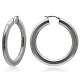 TK422 - High polished (no plating) Stainless Steel Earrings with No Stone - Alamode - Flyclothing LLC