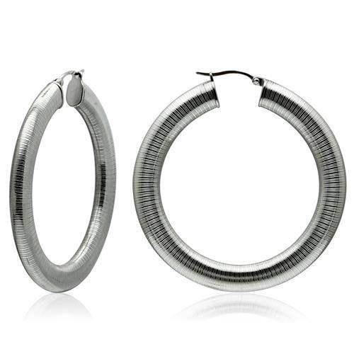 TK422 - High polished (no plating) Stainless Steel Earrings with No Stone - Alamode - Flyclothing LLC