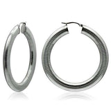 TK422 - High polished (no plating) Stainless Steel Earrings with No Stone - Alamode - Flyclothing LLC