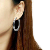 TK422 - High polished (no plating) Stainless Steel Earrings with No Stone - Alamode - Flyclothing LLC