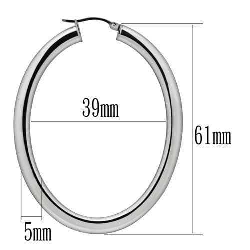 TK423 - High polished (no plating) Stainless Steel Earrings with No Stone - Alamode - Flyclothing LLC