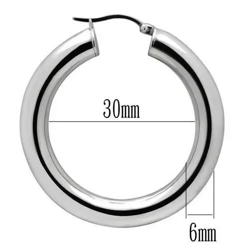 TK424 - High polished (no plating) Stainless Steel Earrings with No Stone - Alamode - Flyclothing LLC