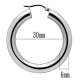 TK424 - High polished (no plating) Stainless Steel Earrings with No Stone - Alamode - Flyclothing LLC