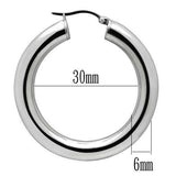 TK424 - High polished (no plating) Stainless Steel Earrings with No Stone - Alamode - Flyclothing LLC