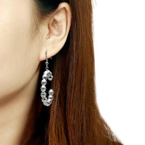 TK429 - High polished (no plating) Stainless Steel Earrings with No Stone - Alamode - Flyclothing LLC
