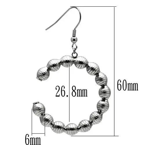 TK429 - High polished (no plating) Stainless Steel Earrings with No Stone - Alamode - Flyclothing LLC