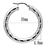 TK431 - High polished (no plating) Stainless Steel Earrings with No Stone - Alamode - Flyclothing LLC