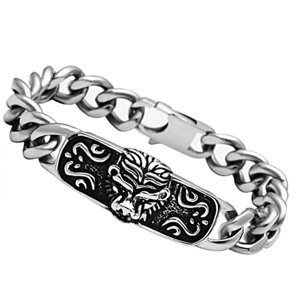TK436 - High polished (no plating) Stainless Steel Bracelet with No Stone - Alamode
