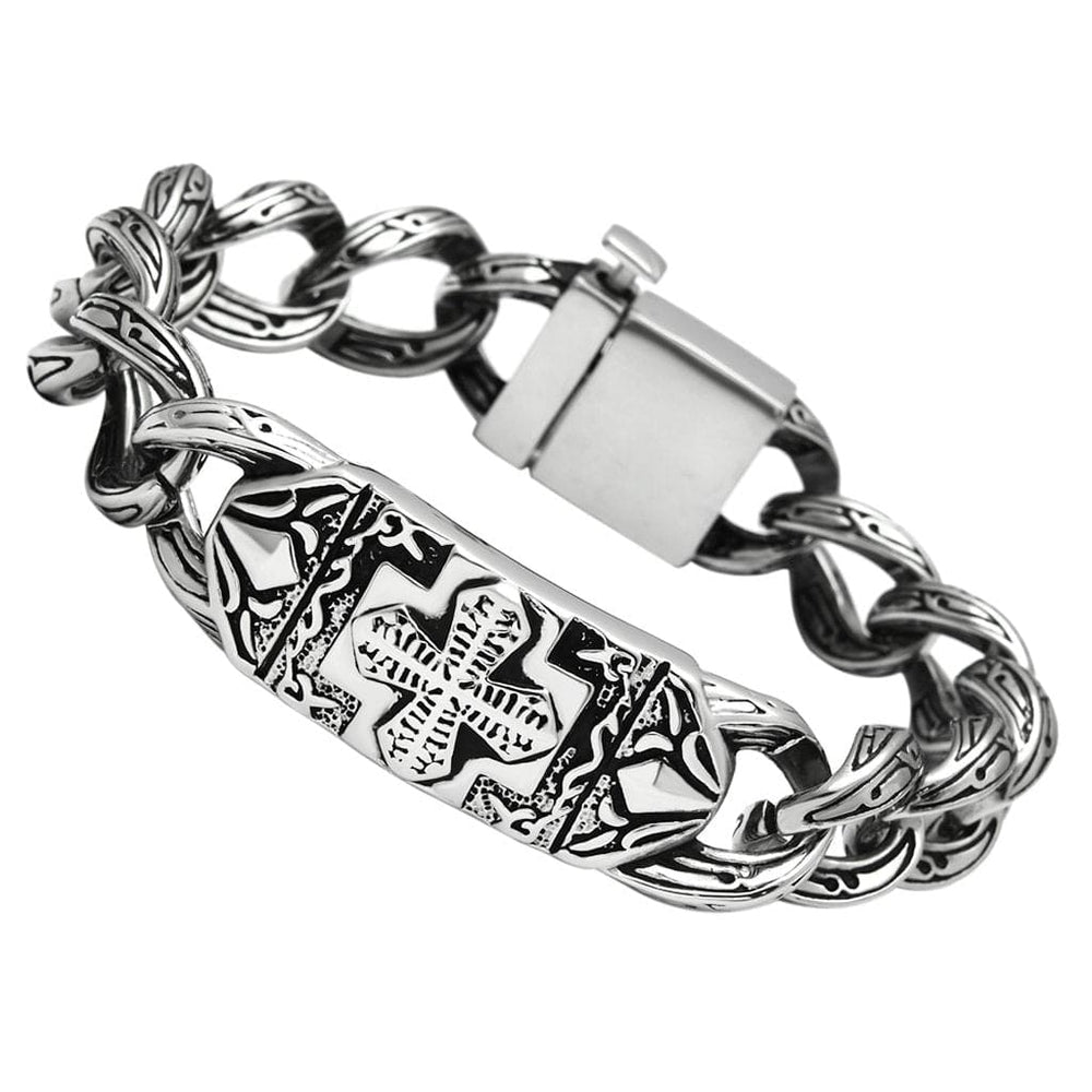 TK437 - High polished (no plating) Stainless Steel Bracelet with No Stone - Alamode