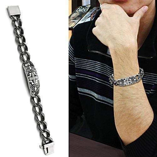 TK437 - High polished (no plating) Stainless Steel Bracelet with No Stone - Alamode - Flyclothing LLC