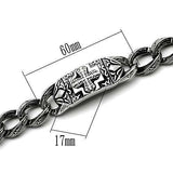 TK437 - High polished (no plating) Stainless Steel Bracelet with No Stone - Alamode - Flyclothing LLC