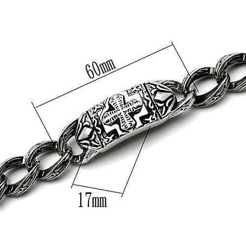 TK437 - High polished (no plating) Stainless Steel Bracelet with No Stone - Alamode - Flyclothing LLC