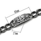 TK437 - High polished (no plating) Stainless Steel Bracelet with No Stone - Alamode
