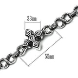TK439 - High polished (no plating) Stainless Steel Bracelet with No Stone - Alamode - Flyclothing LLC